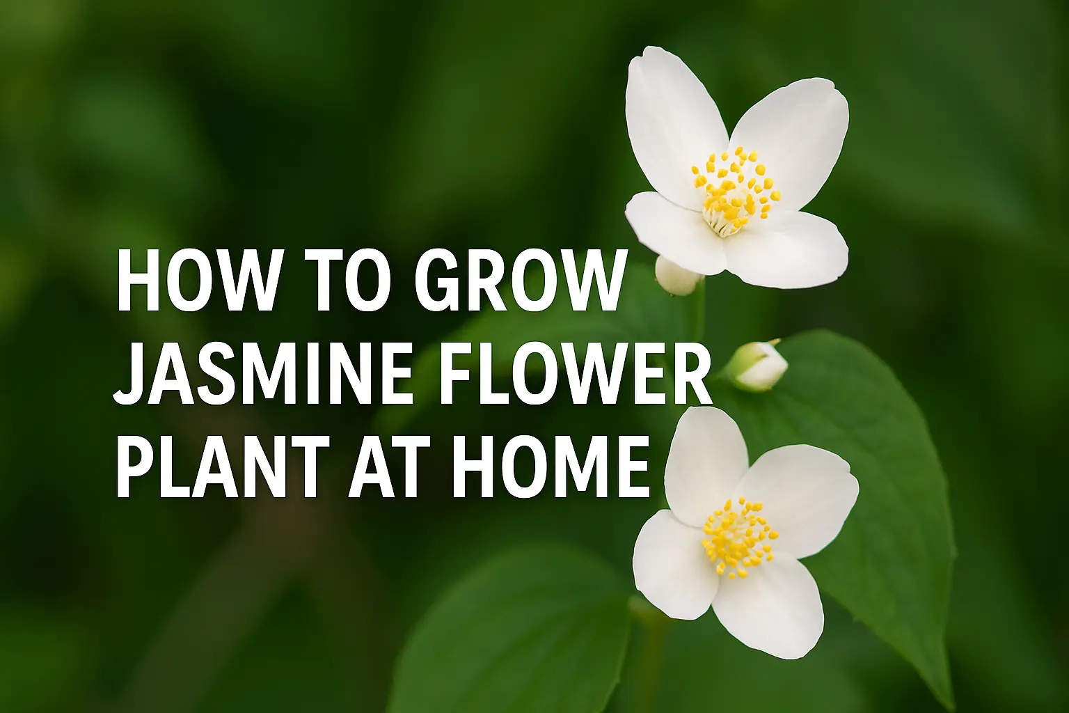 How to Grow A Jasmine Flower At Home
