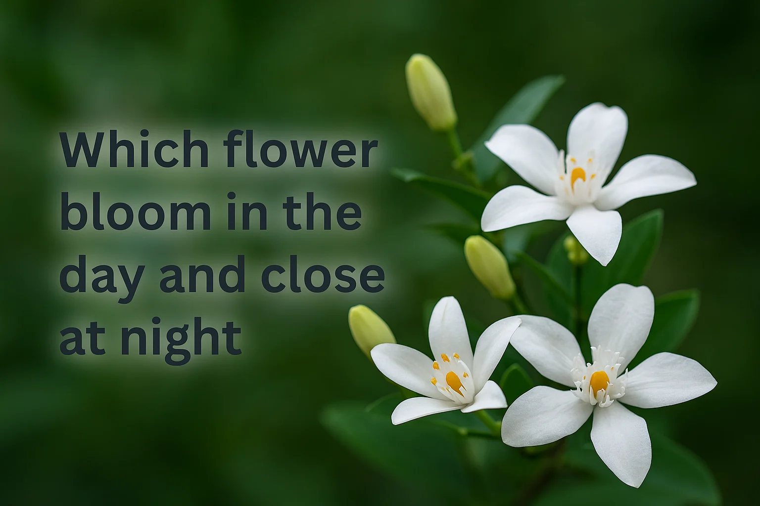 Which Flower Bloom In The Day And Close at Night