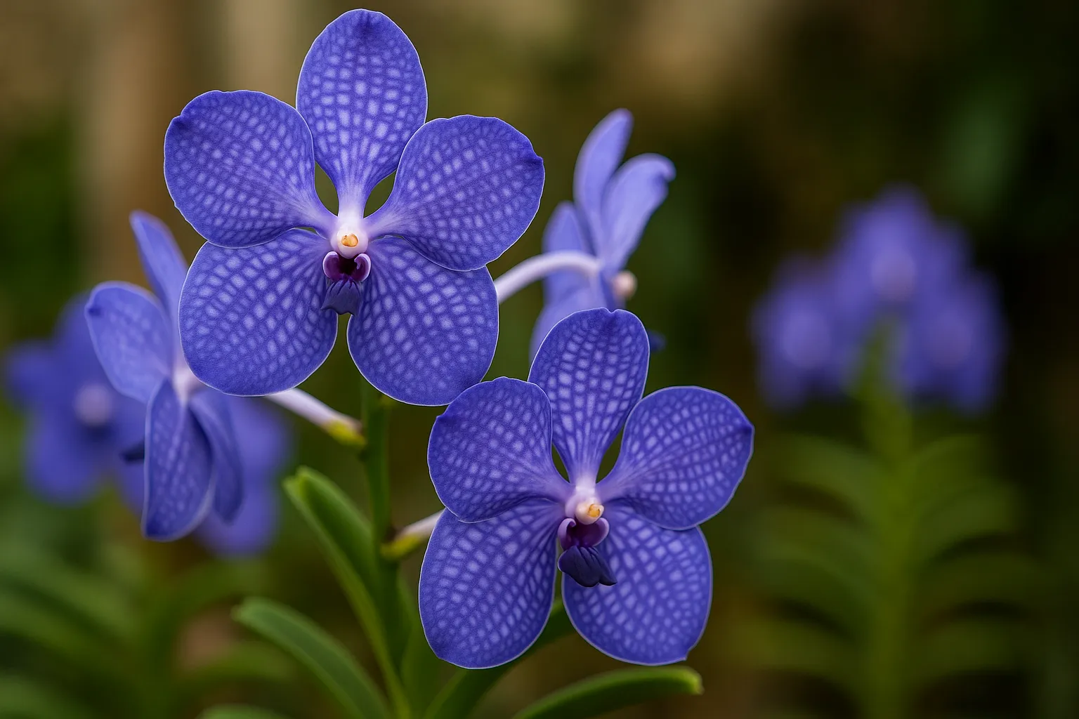 Blue Vanda Orchid (Vanda Coerulea)