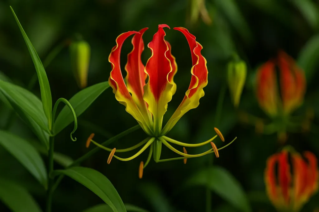 How to Grow Flame Lily Flower (Gloriosa Superba Flower)