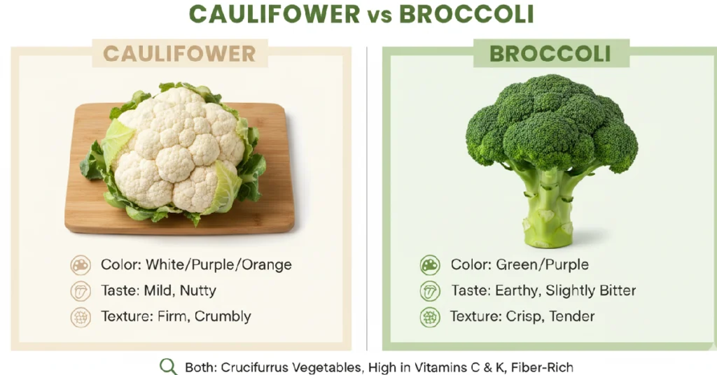 Cauliflower vs Broccoli