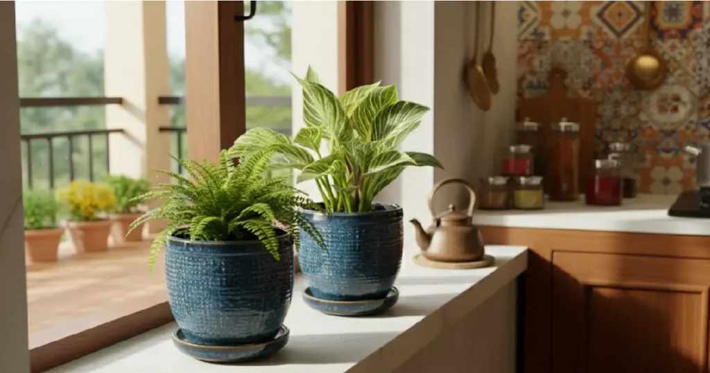 Ceramic Planter Combo with Tray