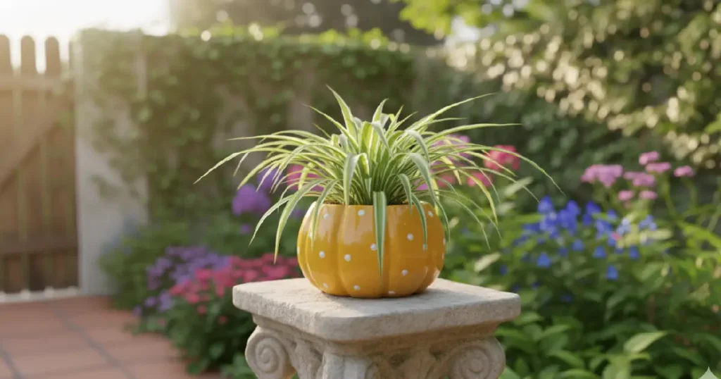 Ceramic Pumpkin Style Planter