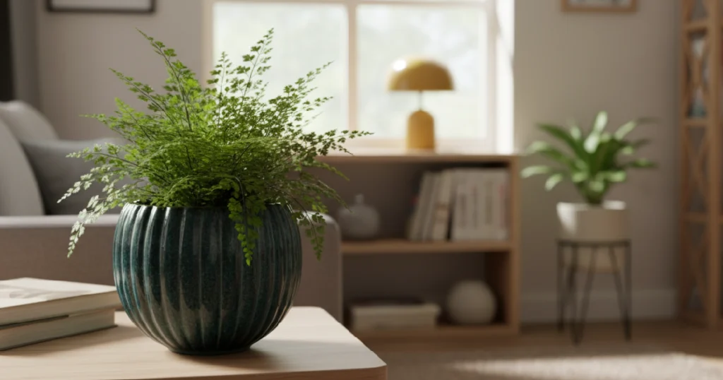 Fluted Ball Ceramic Planter