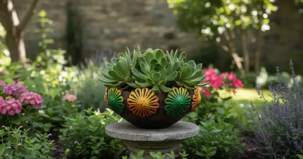 Handcrafted Multicolor Terracotta Planter