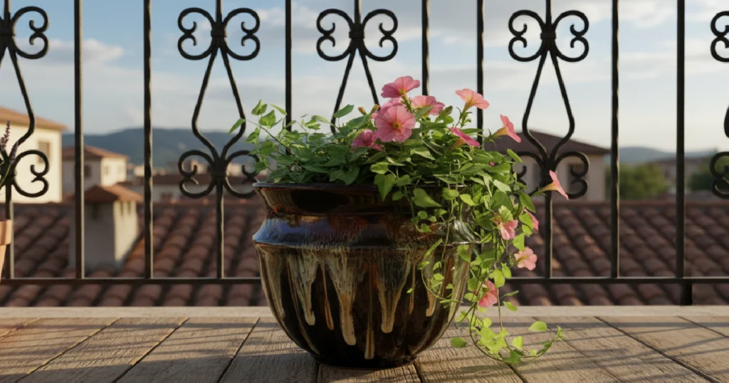 Rustic Large Ceramic Planter